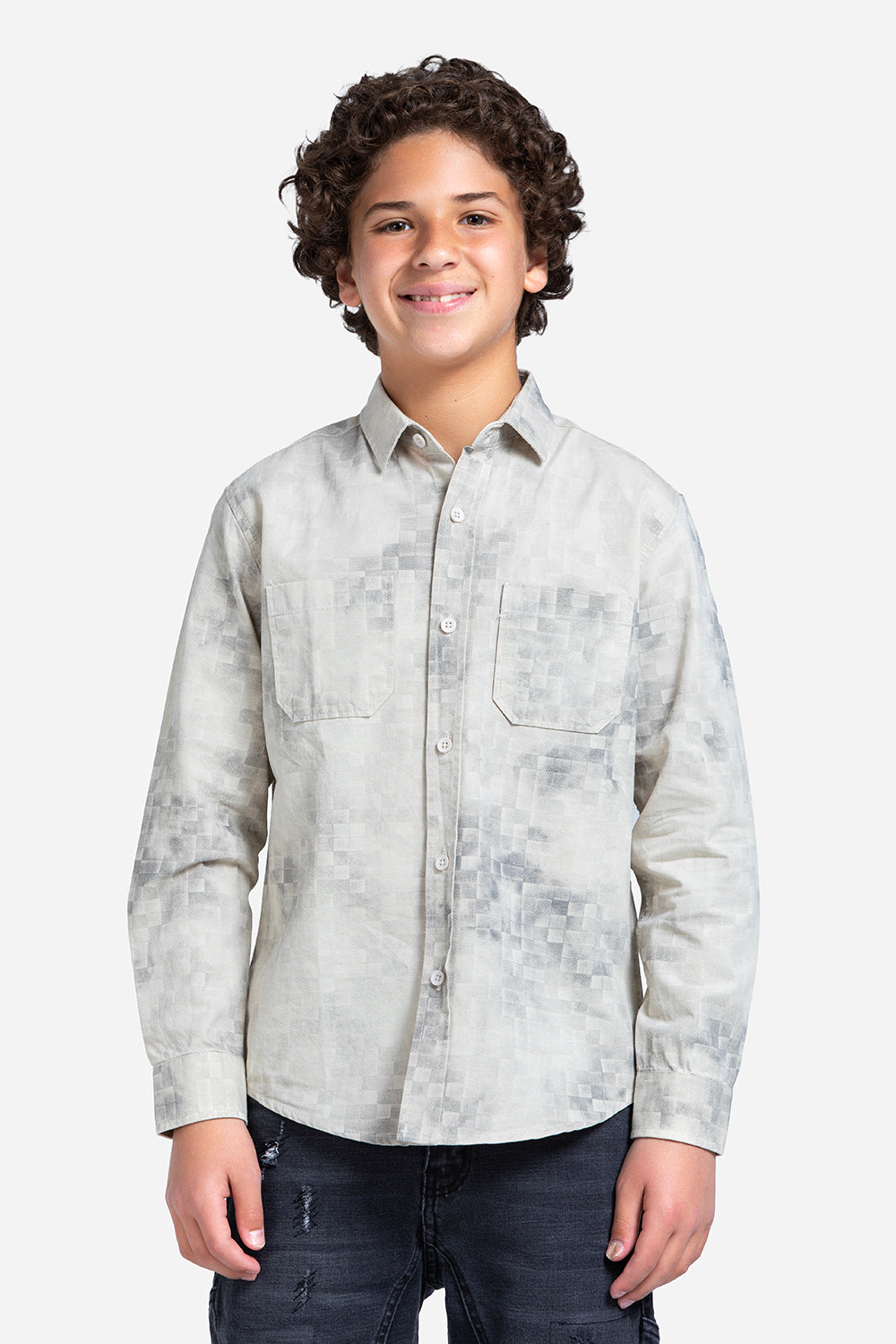 Long Sleeve Shirt - Boys - Textured