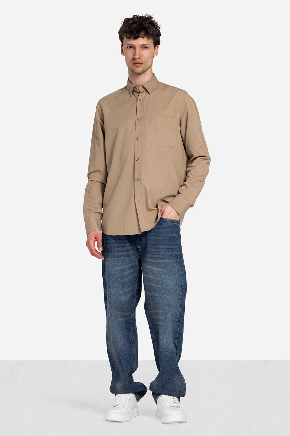 long sleeve shirt - Men - Plain