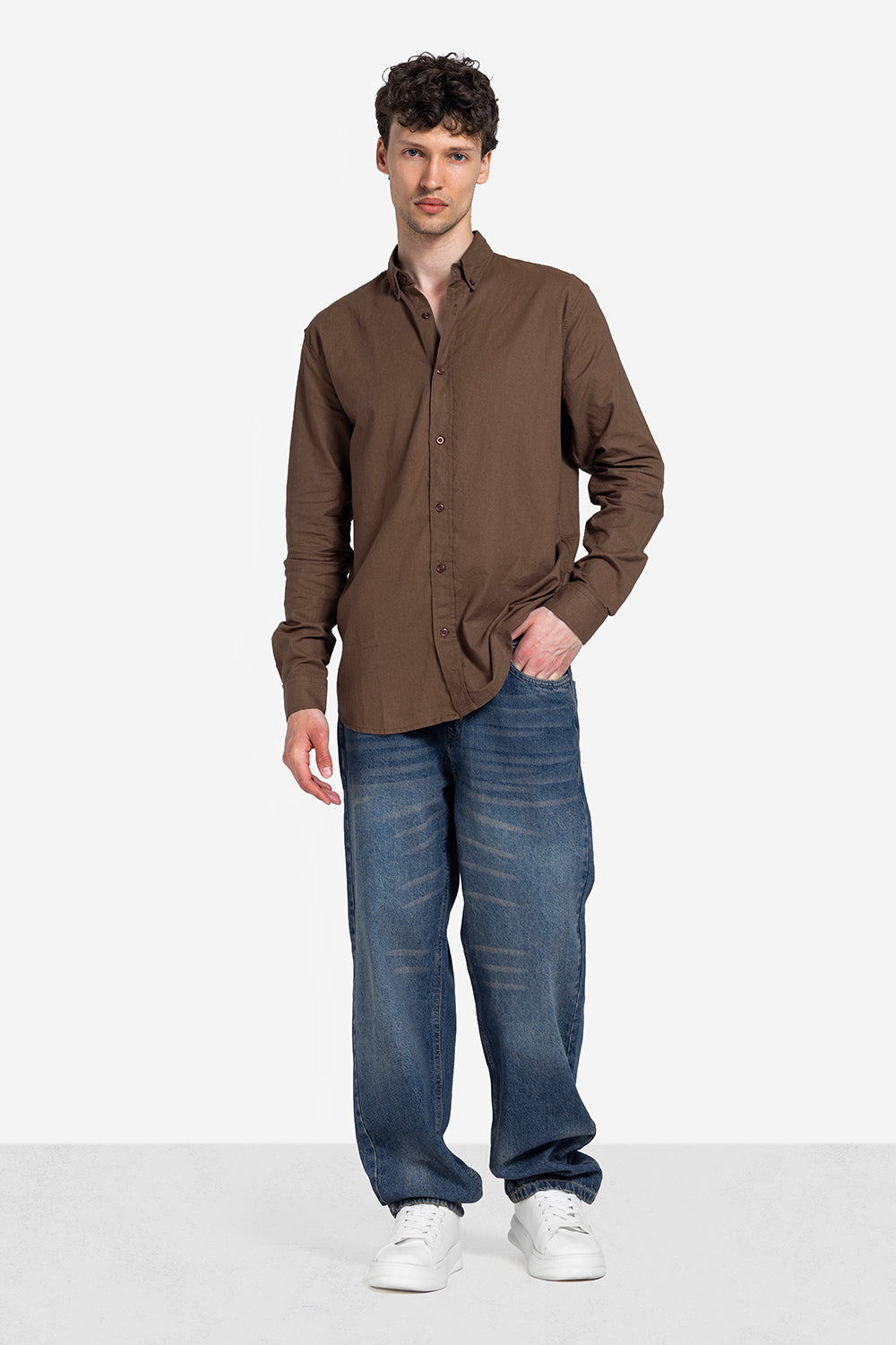 long sleeve shirt - Men - Plain