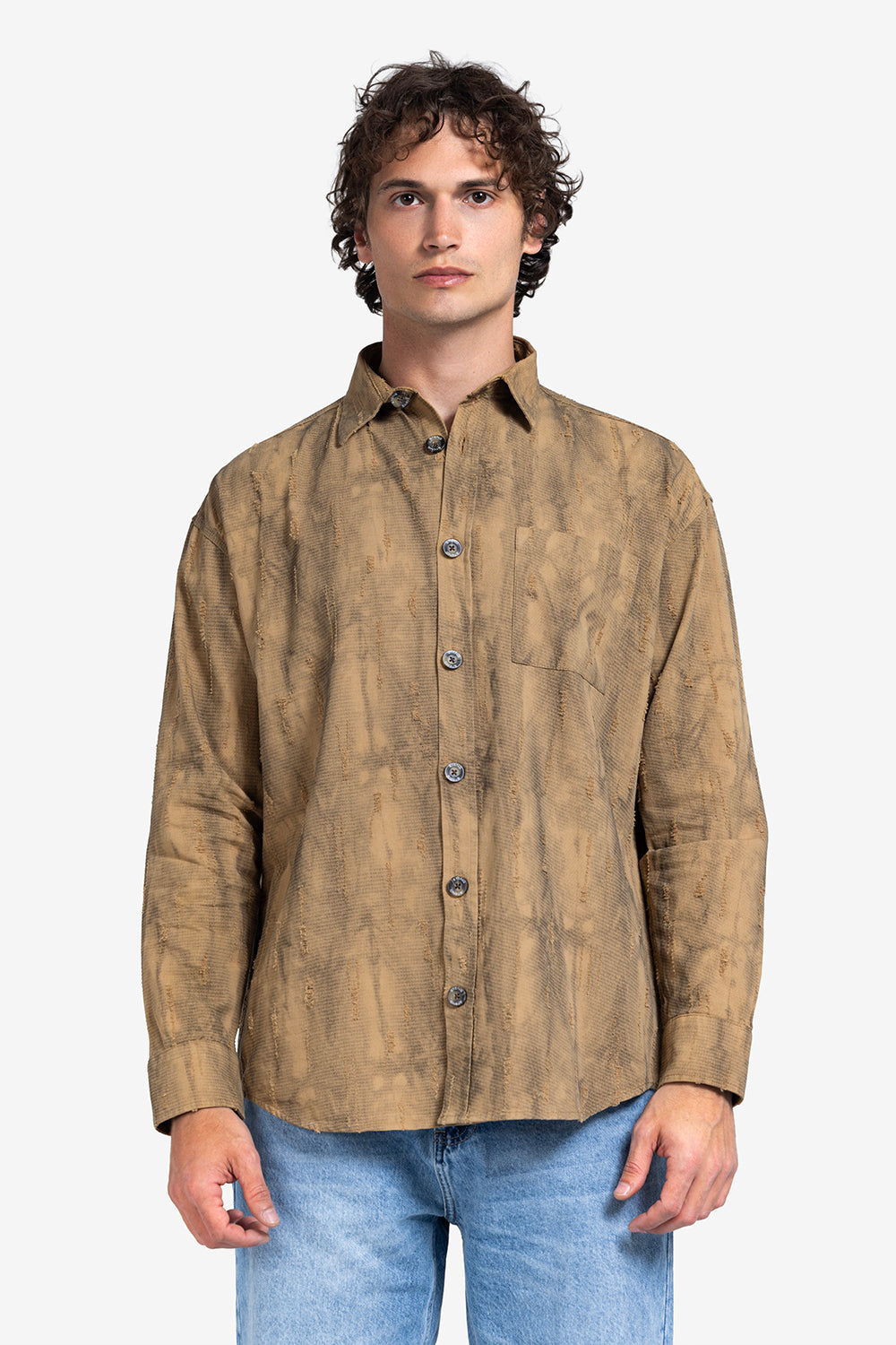 Long Sleeve Shirt - Men - Textured