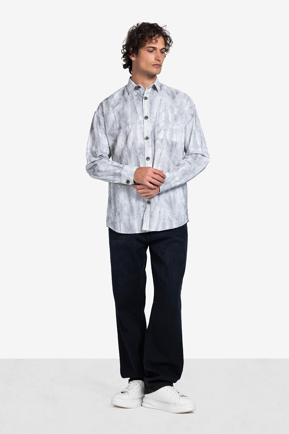 Long Sleeve Shirt - Men - Textured