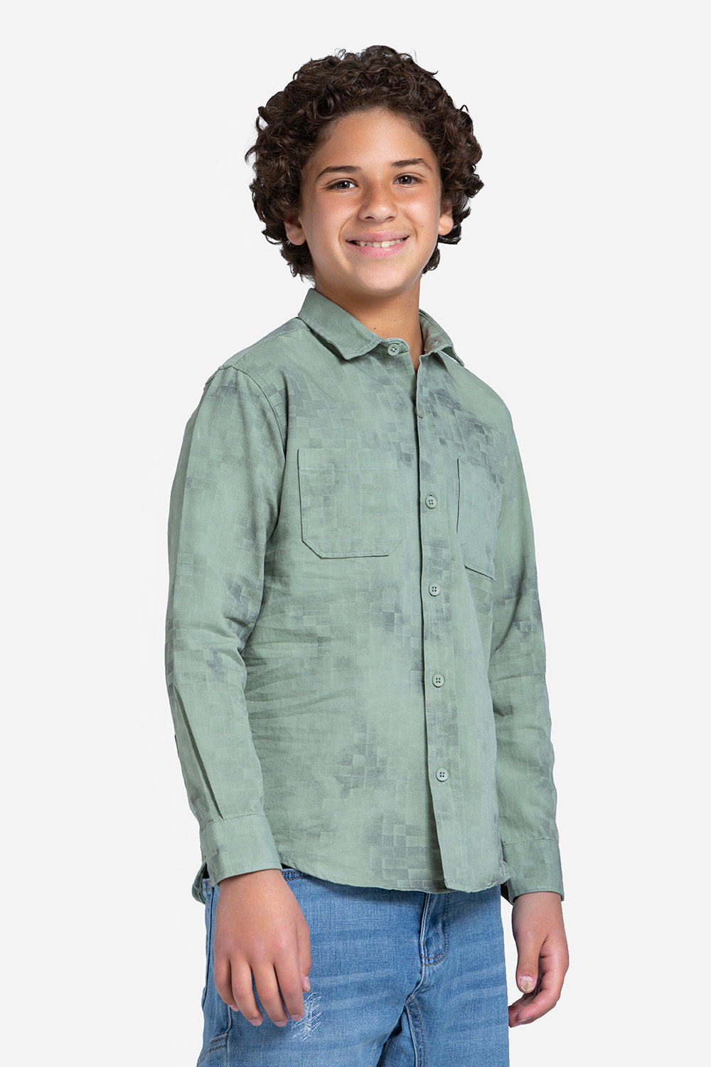 Long Sleeve Shirt - Boys - Textured