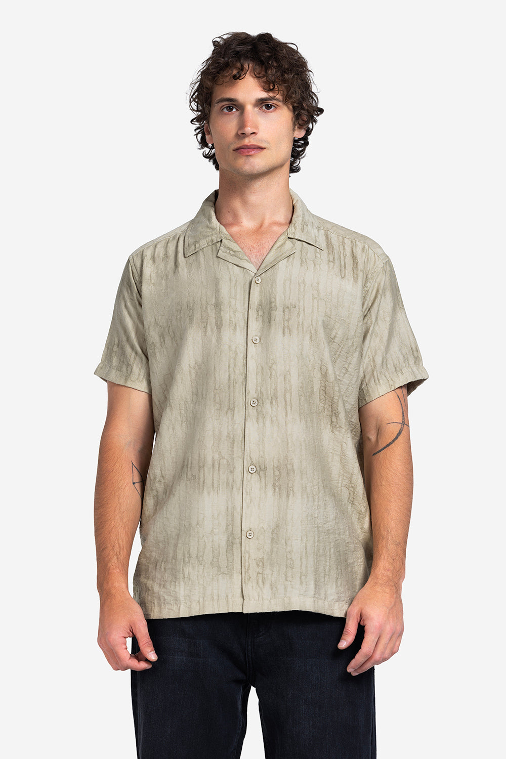 Half sleeve shirt - Men - Textured