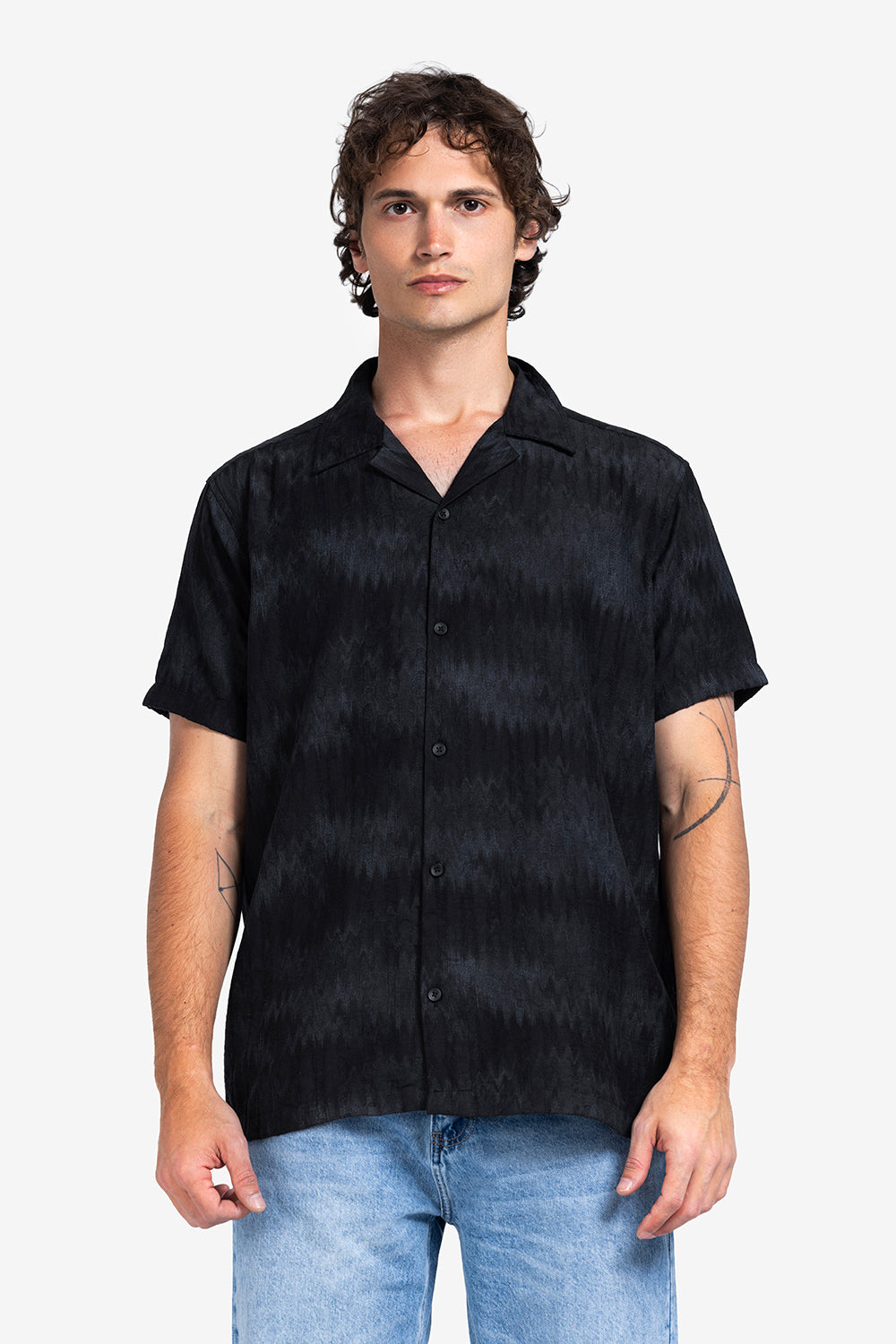Half sleeve shirt - Men - Textured