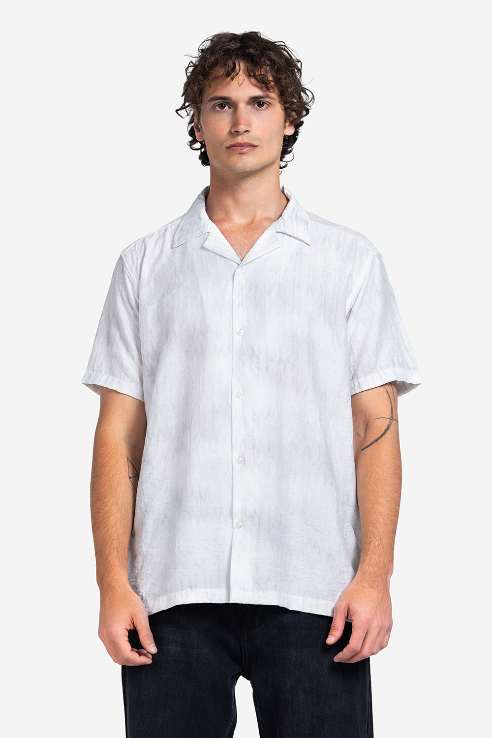 Half sleeve shirt - Men - Textured