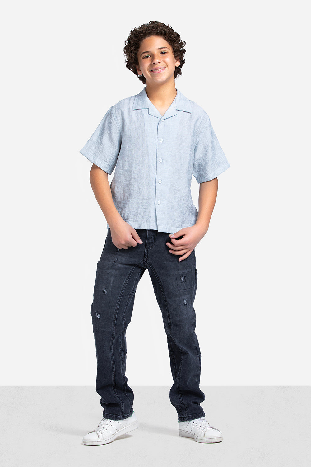Half sleeve shirt - Boys - Plain