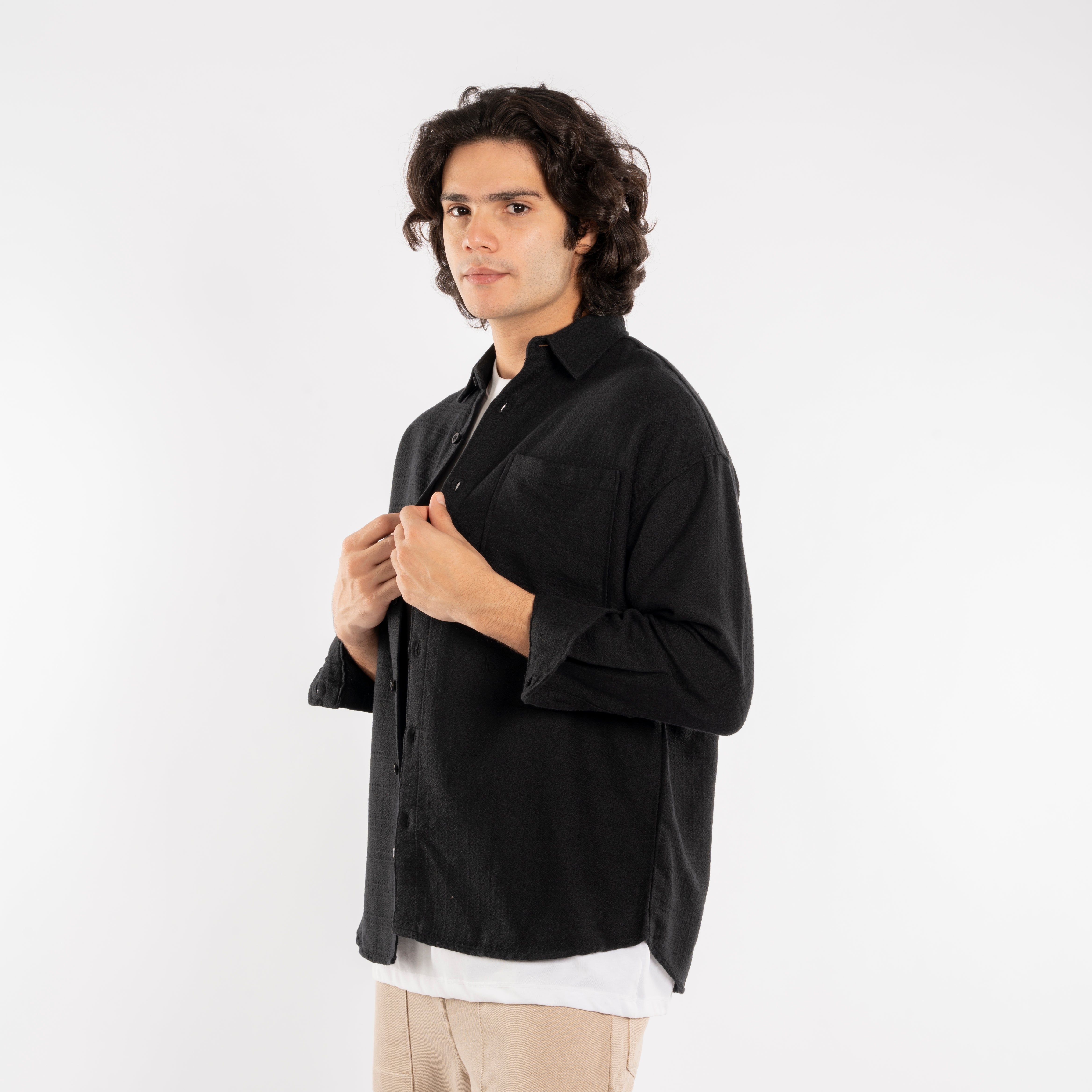 Long Sleeve Shirt - Men - Gabardine