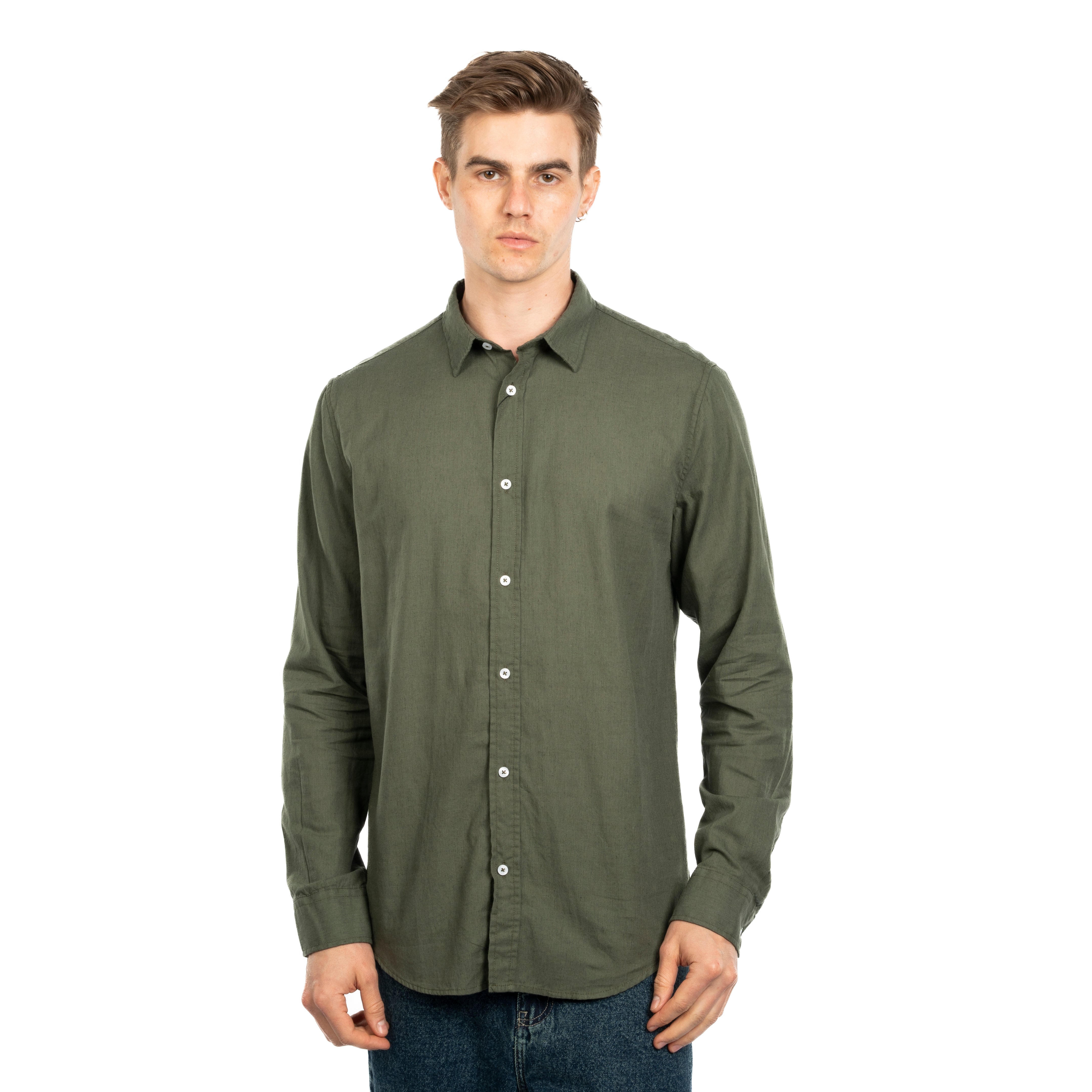 Long Sleeve Shirt - Men - Plain