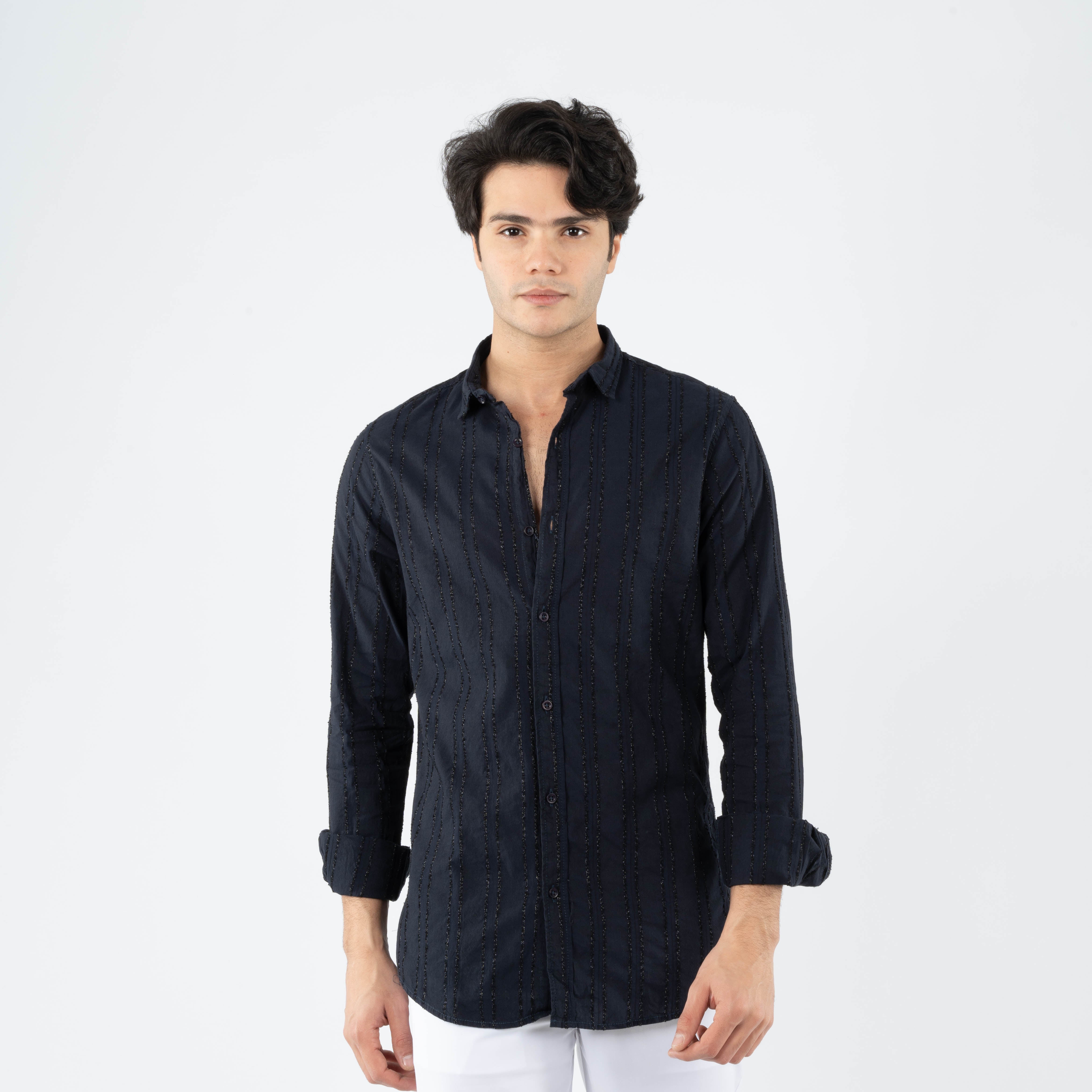 Long Sleeve Shirt - Men - Striped