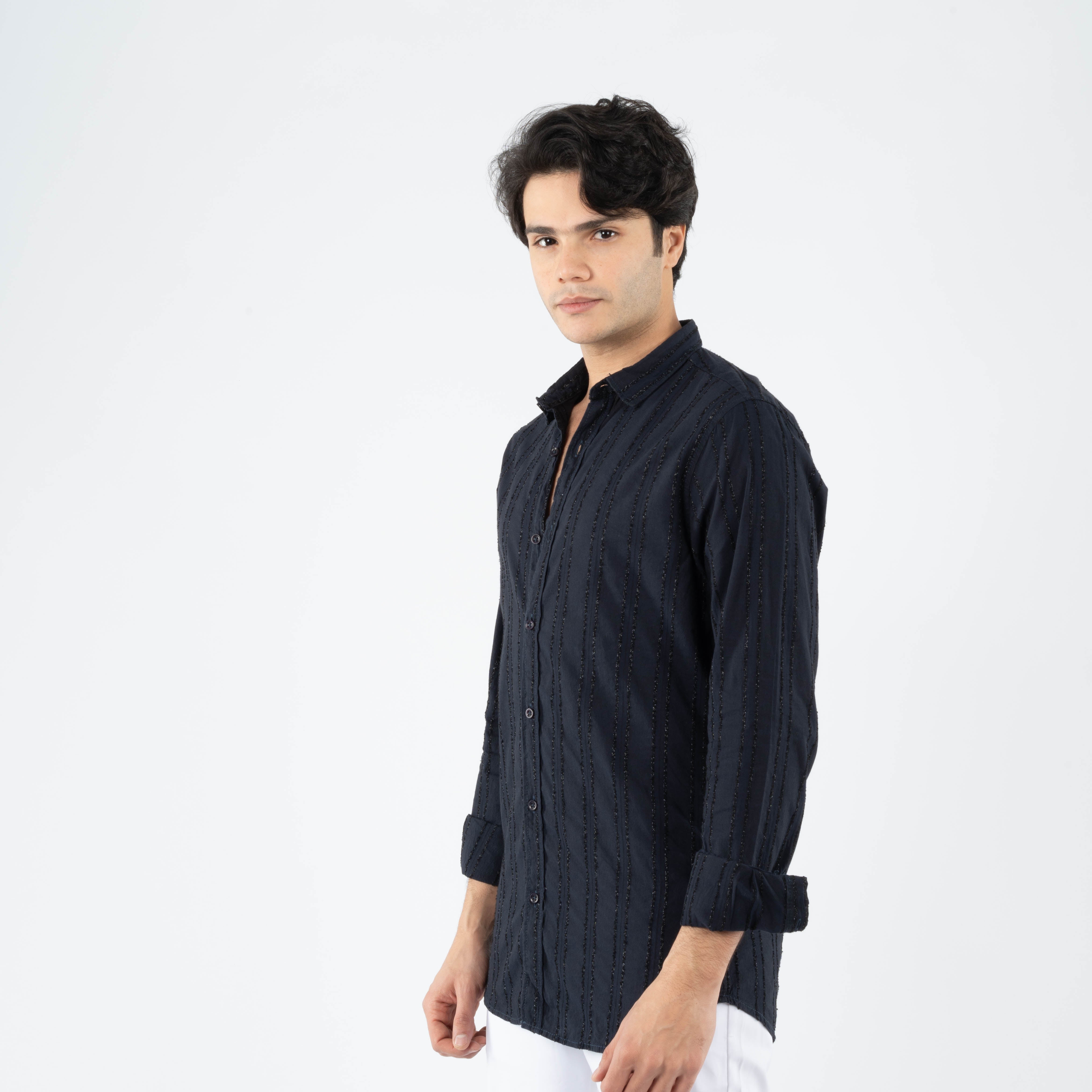 Long Sleeve Shirt - Men - Striped
