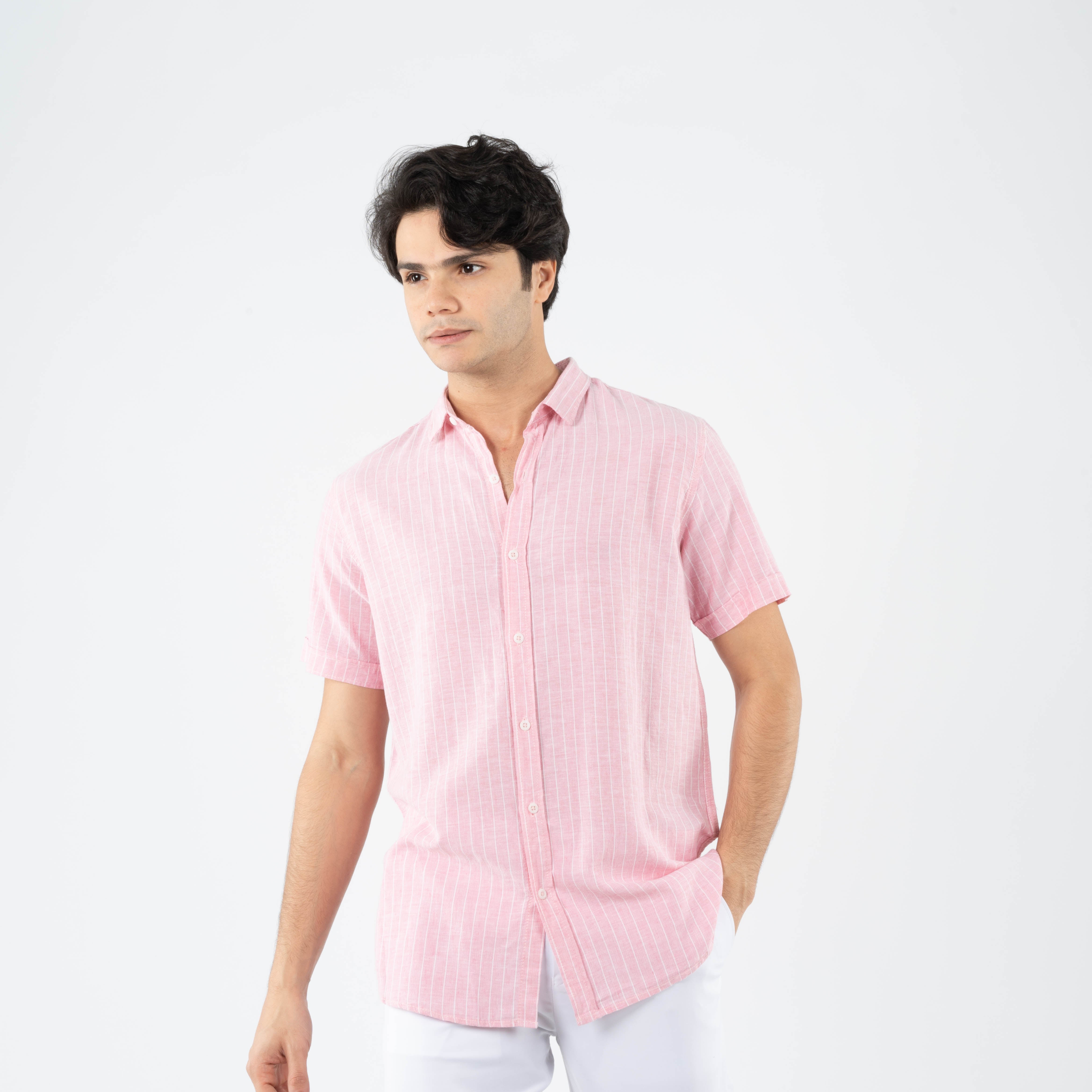 Half Sleeve Shirt - Men - Striped