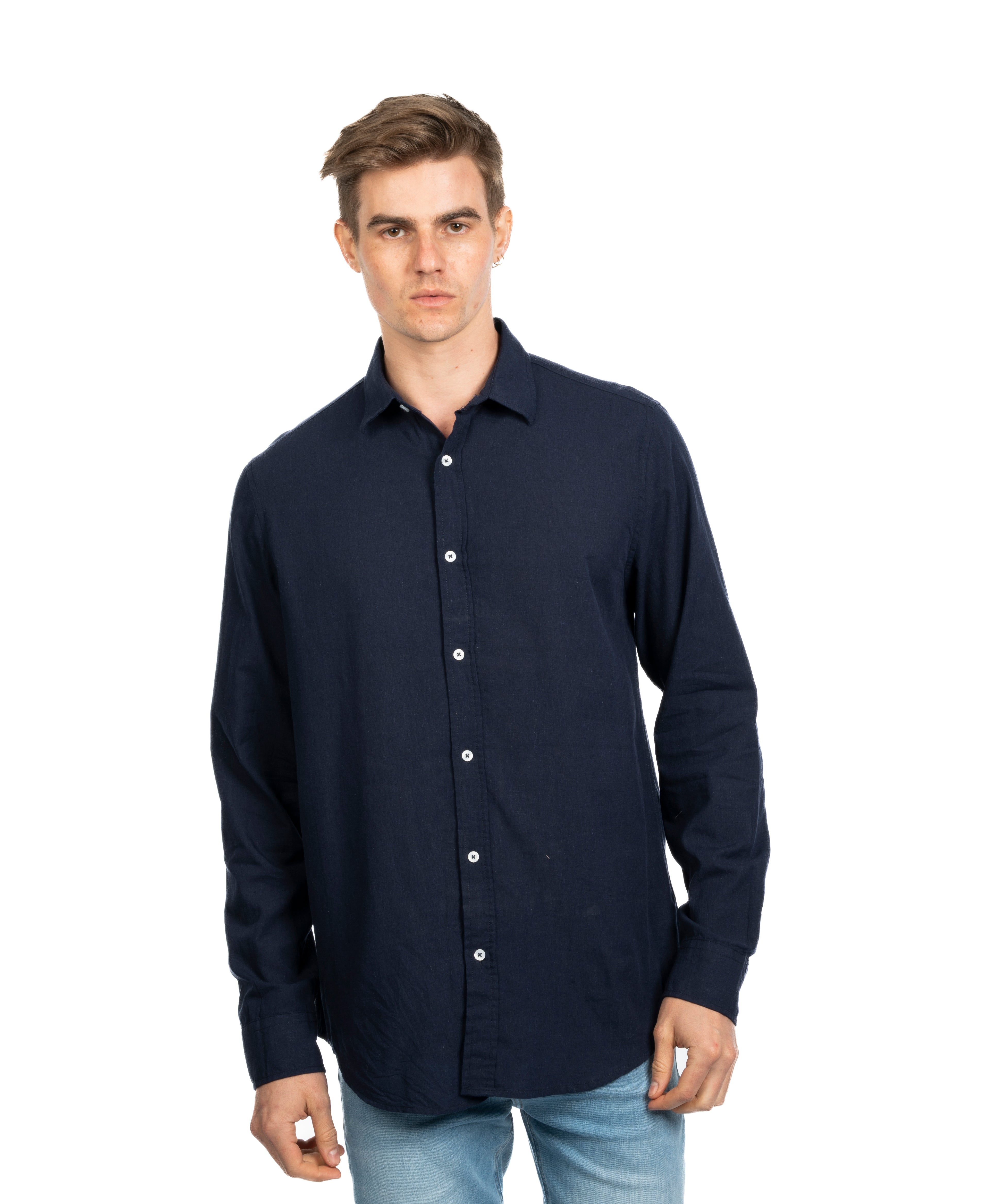 Long Sleeve Shirt - Men - Plain