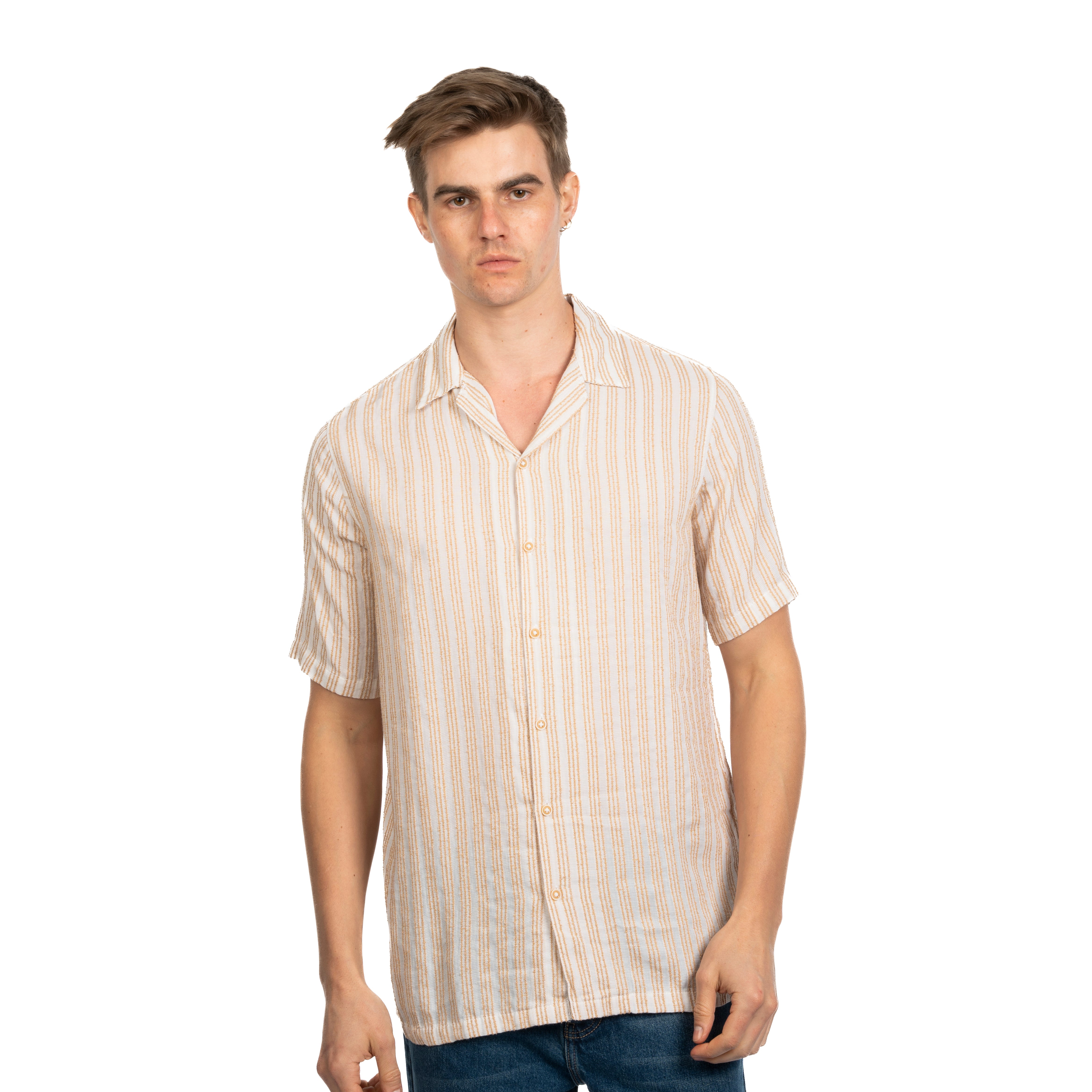Half Sleeve Shirt - Men - Striped