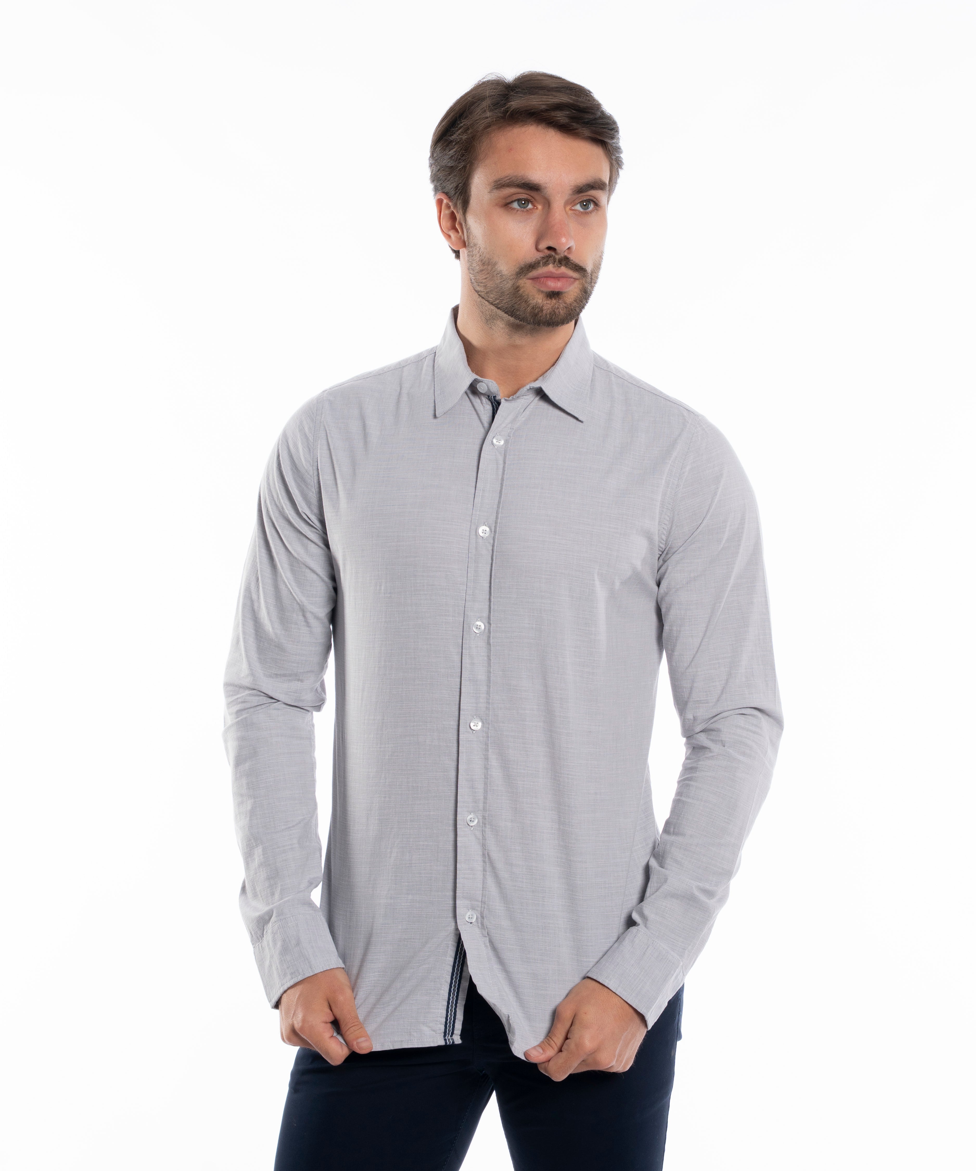 Long Sleeve Shirt - Men - Plain