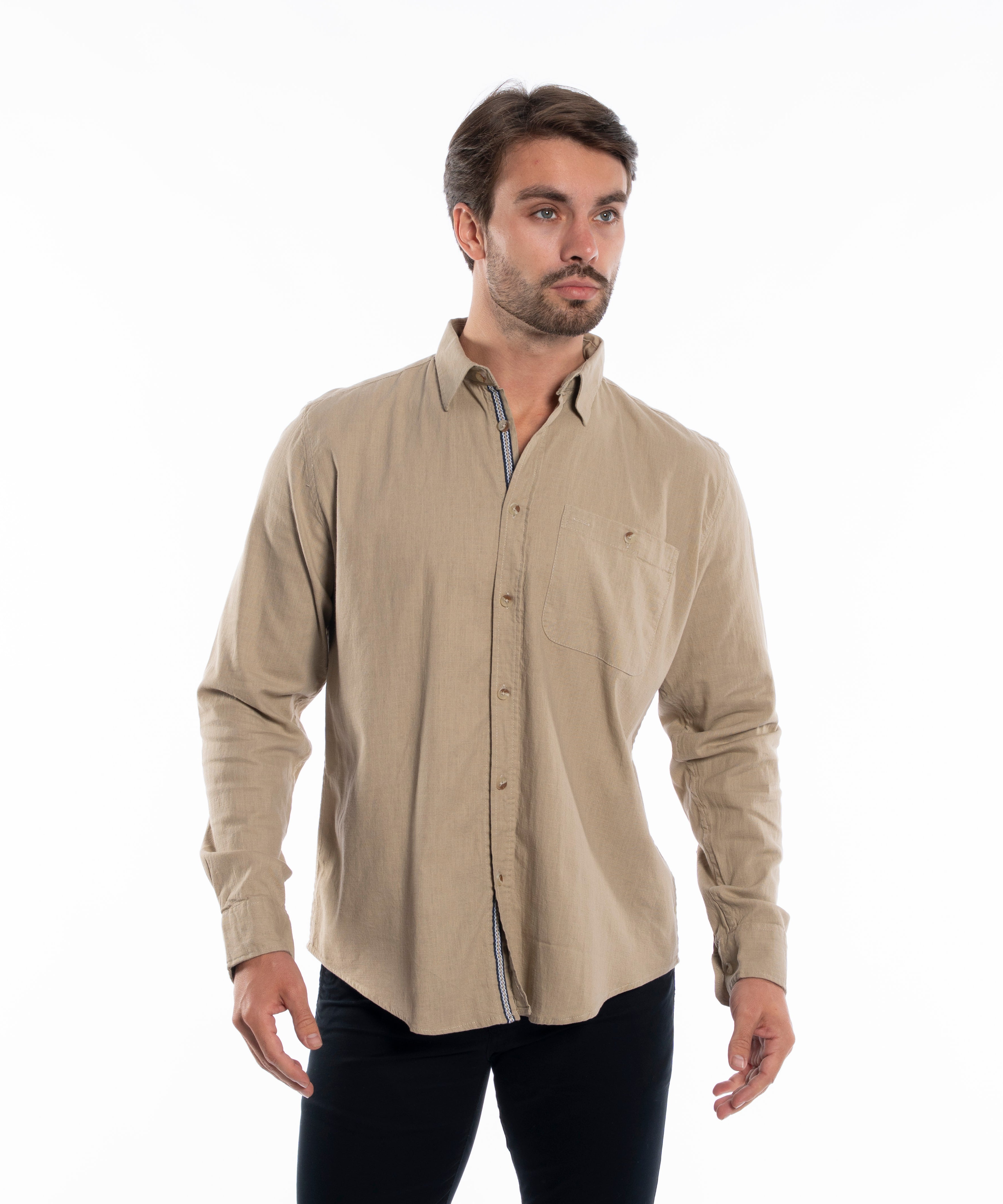 Long Sleeve Shirt - Men - Plain