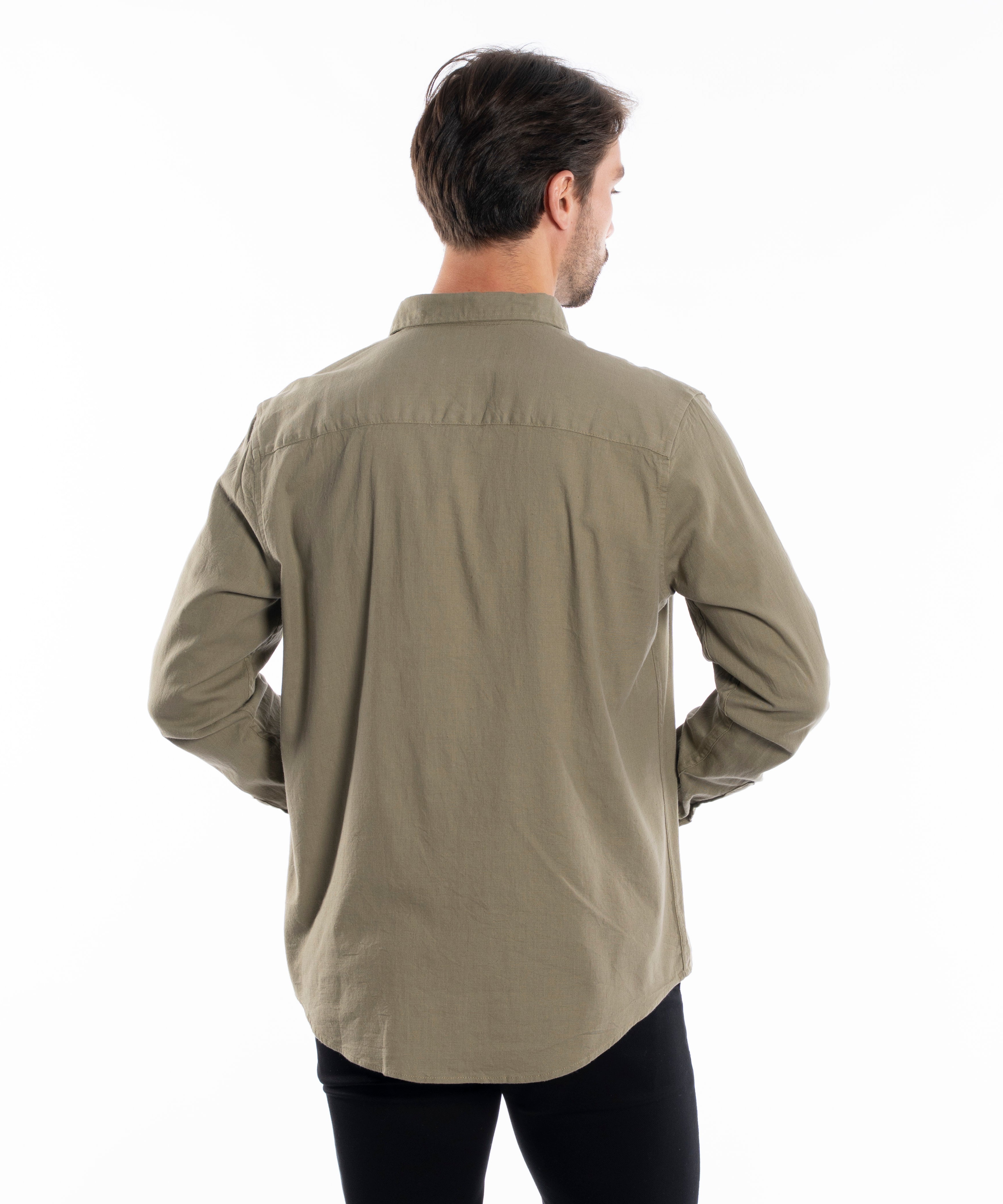 Long Sleeve Shirt - Men - Plain