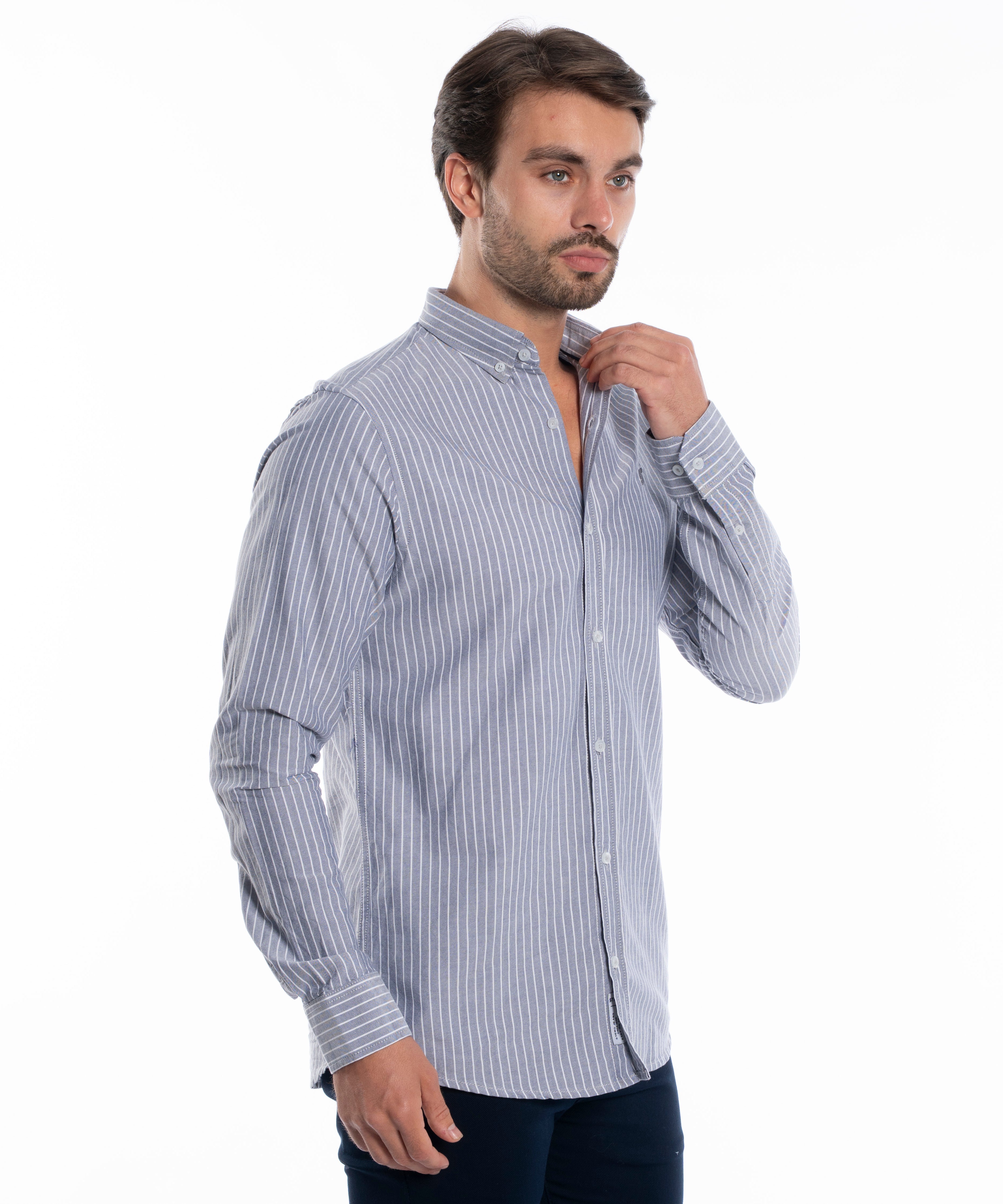 Long Sleeve Shirt - Men - Striped