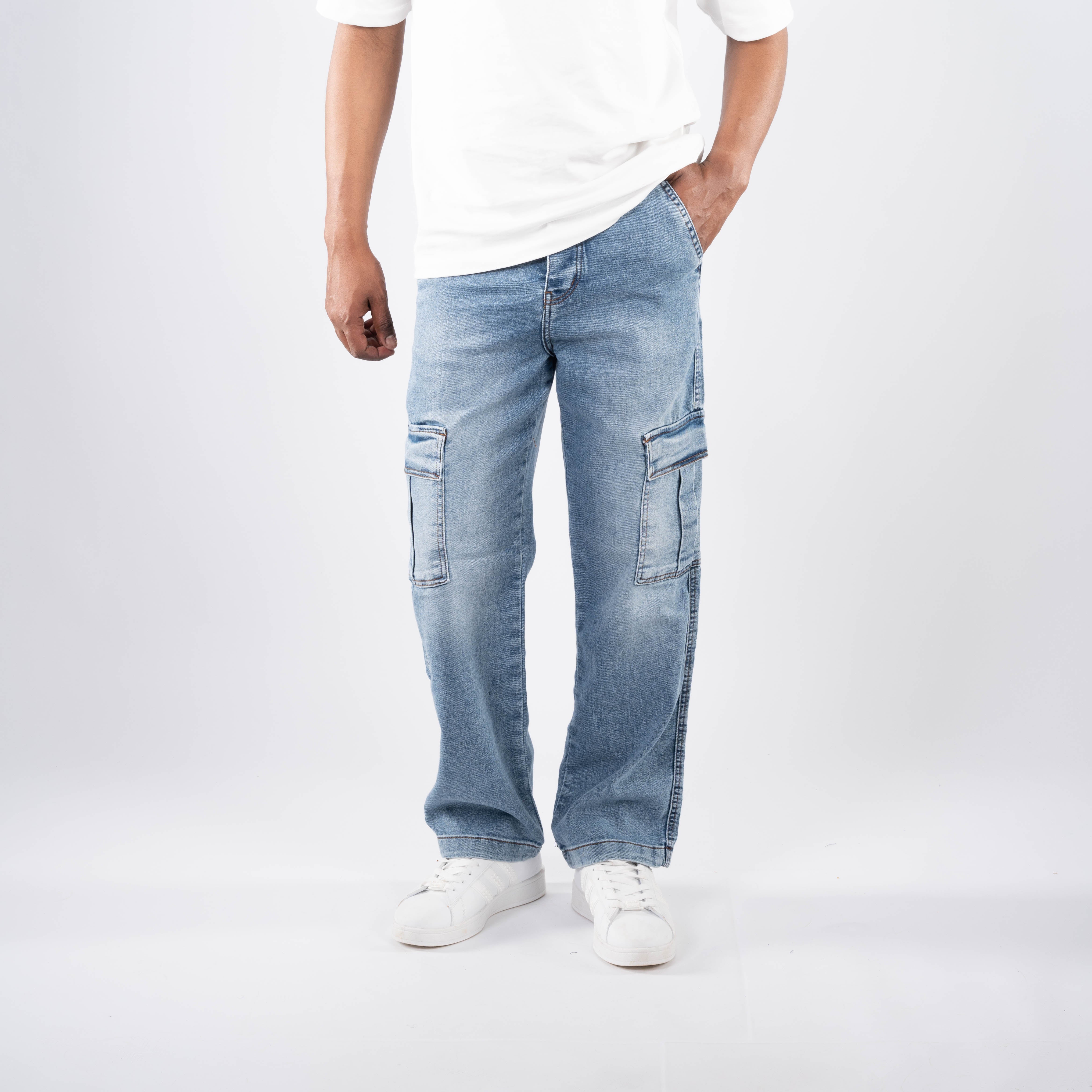 Baggy Blue Jean Cargo Pants Mens Pants Men Baggy