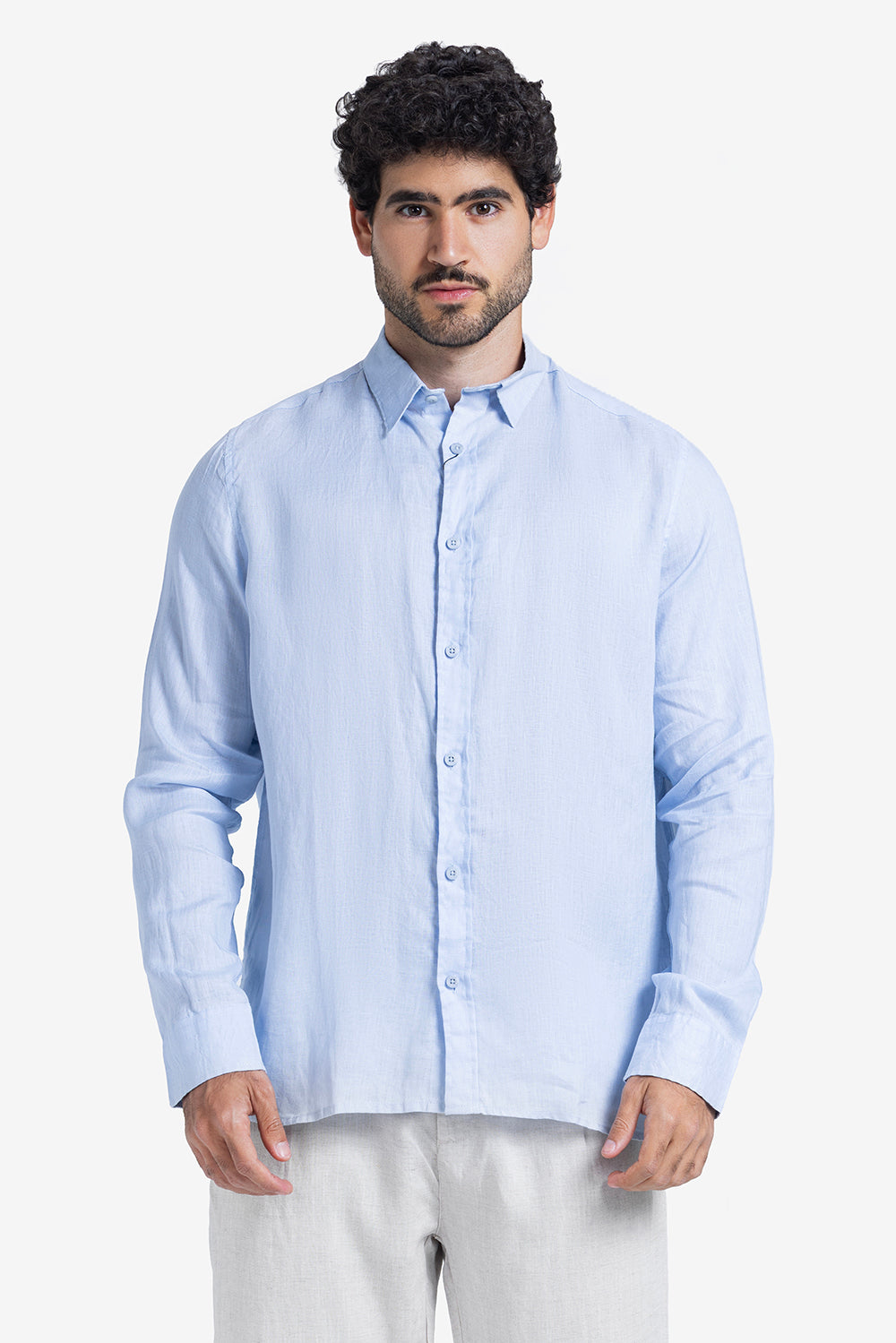 Long Sleeve Shirt - Men - Plain