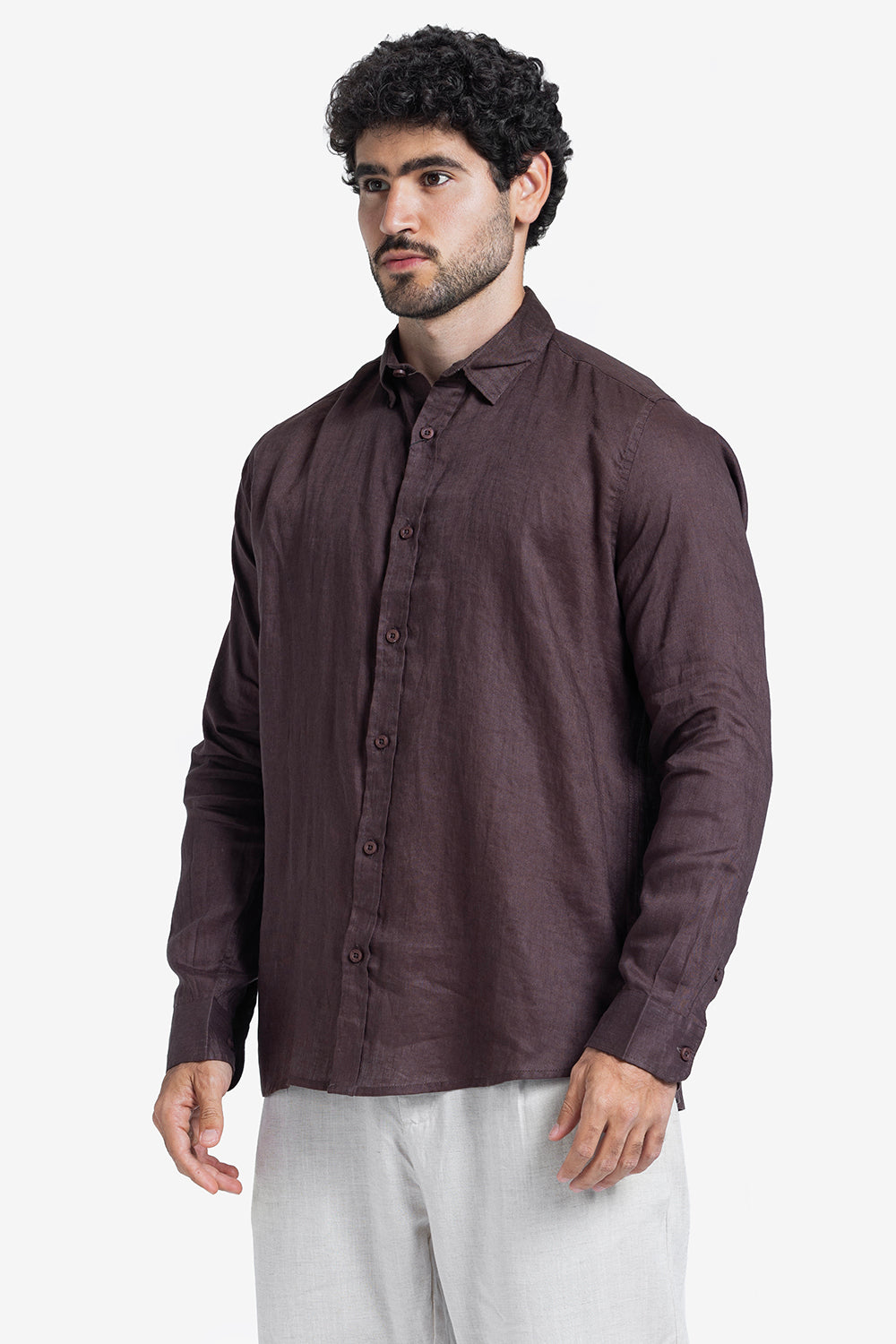 Long Sleeve Shirt - Men - Plain