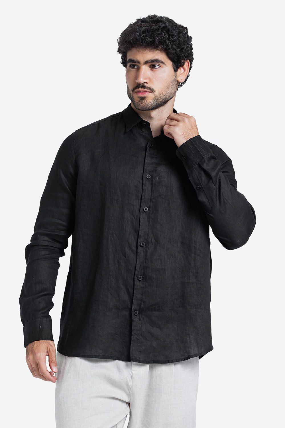 Long Sleeve Shirt - Men - Plain
