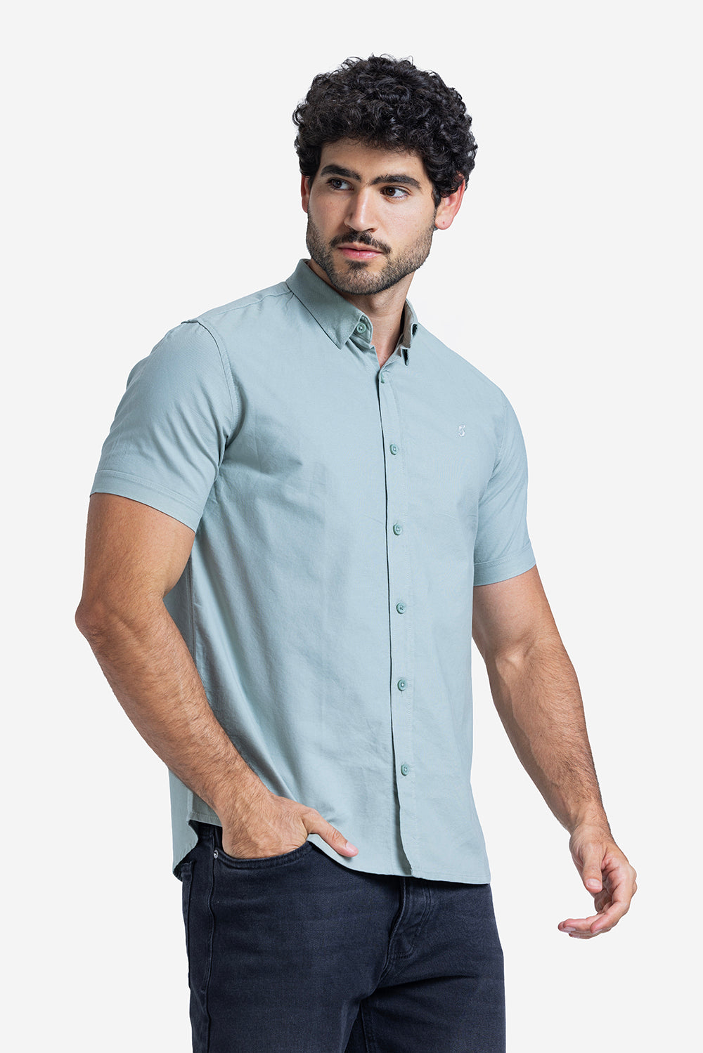Half sleeve shirt - Men - Plain