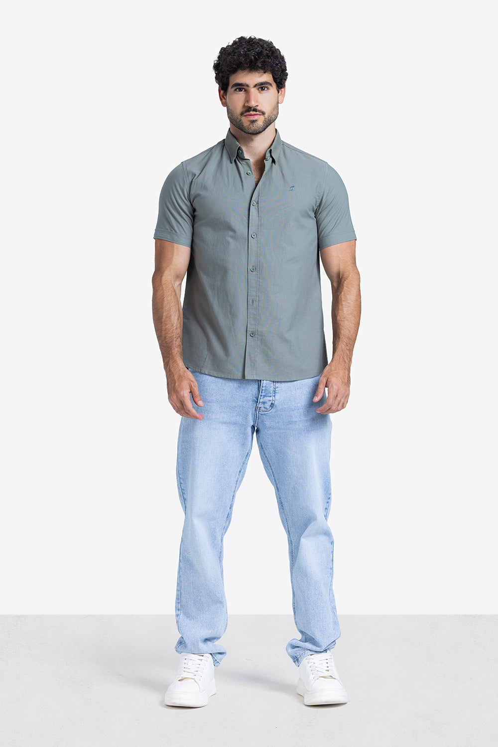 Half sleeve shirt - Men - Plain