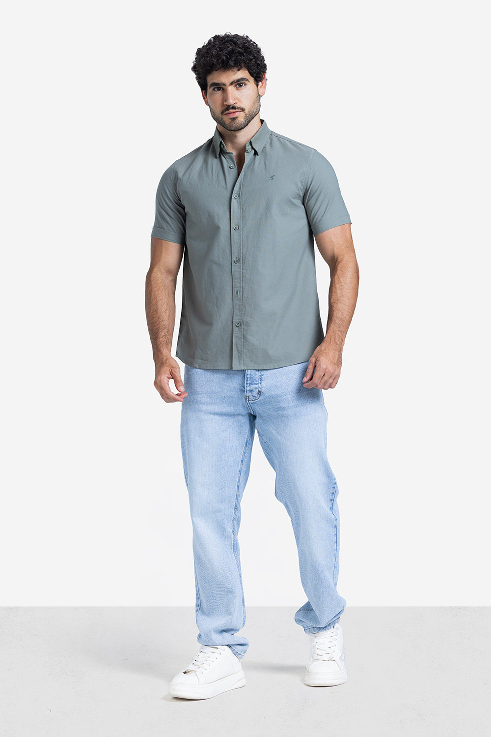 Half sleeve shirt - Men - Plain