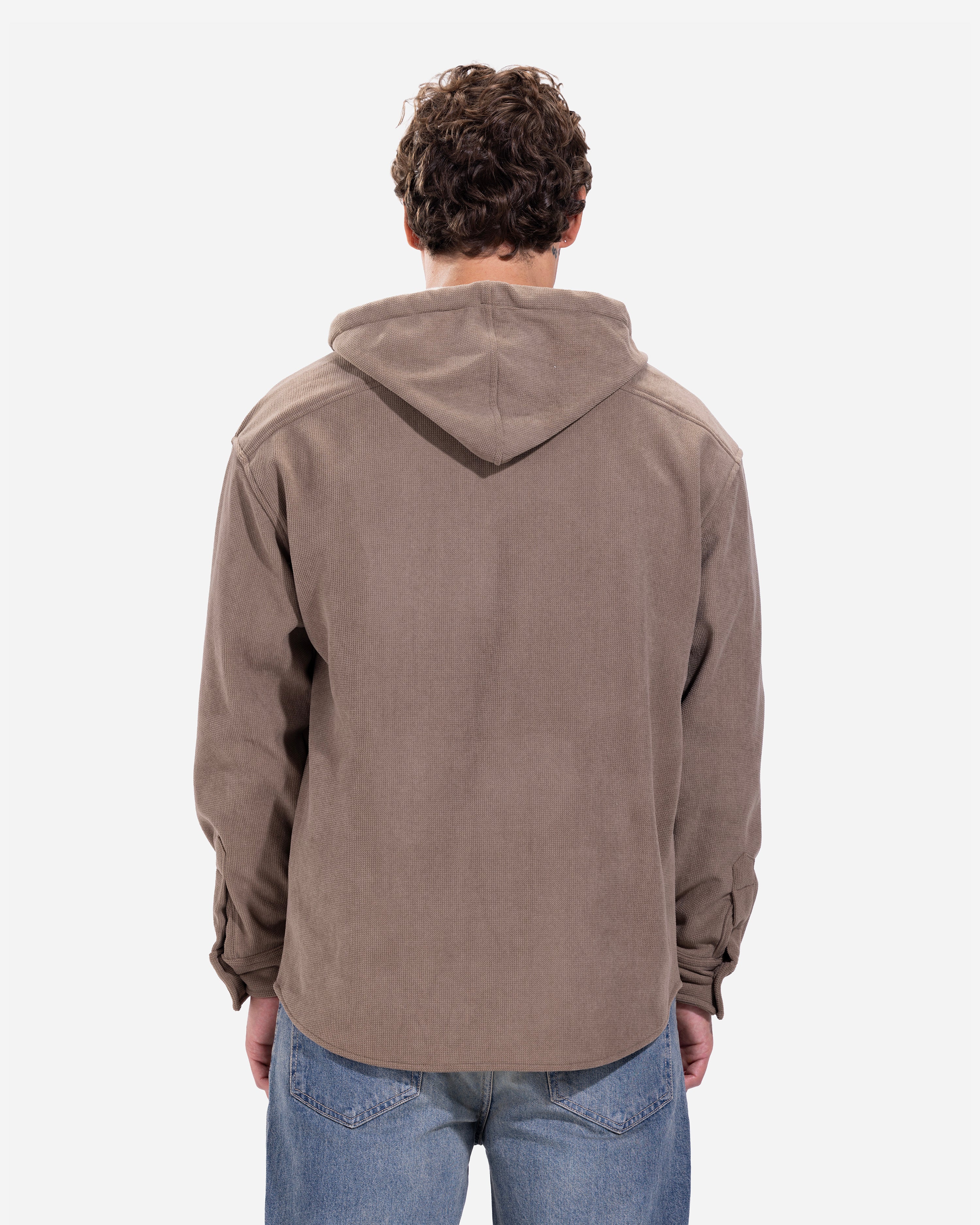 Long Sleeve Overshirt - Men - Plain