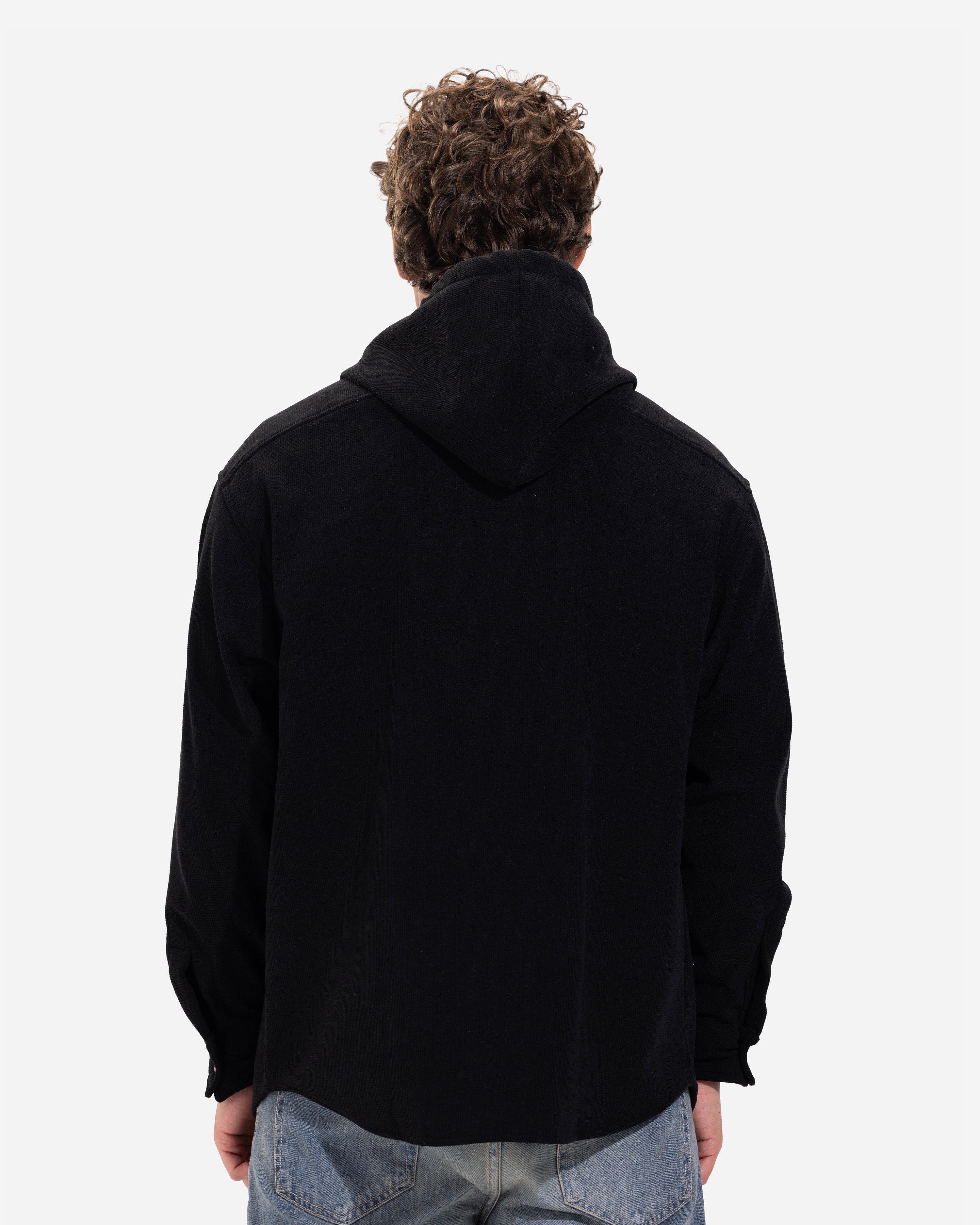 Long Sleeve Overshirt - Men - Plain