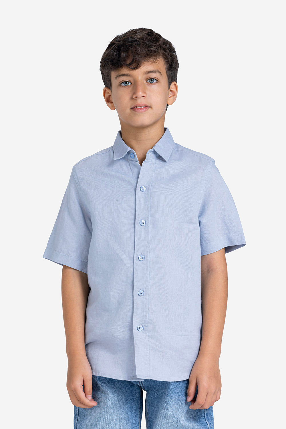 Half sleeve shirt - Boys - Plain