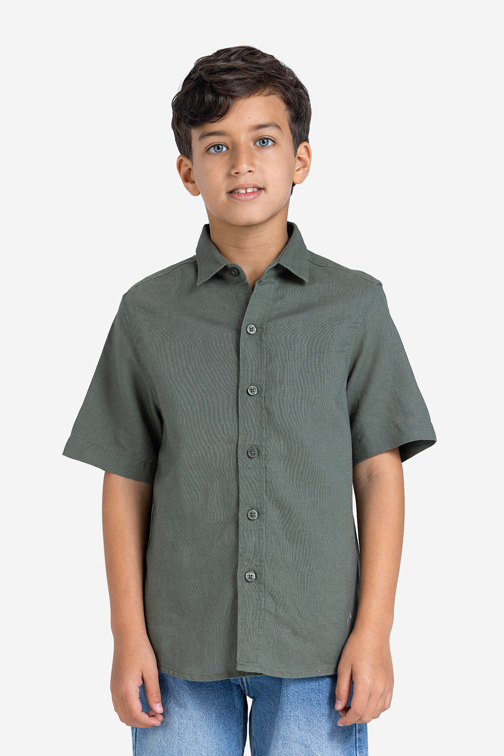 Half sleeve shirt - Boys - Plain