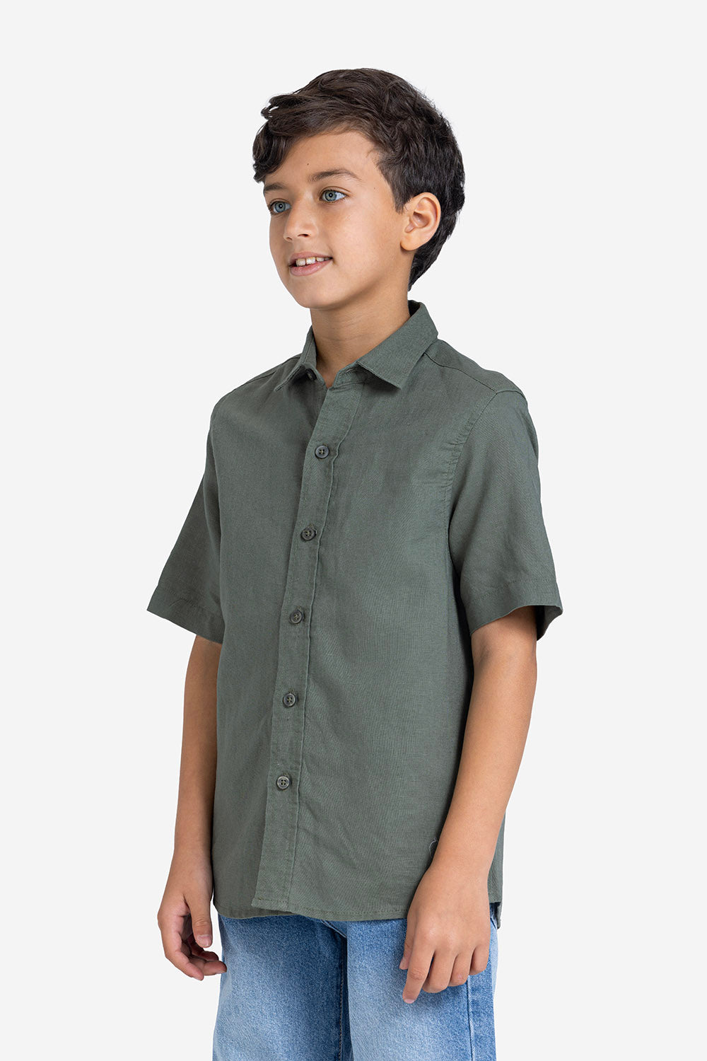 Half sleeve shirt - Boys - Plain