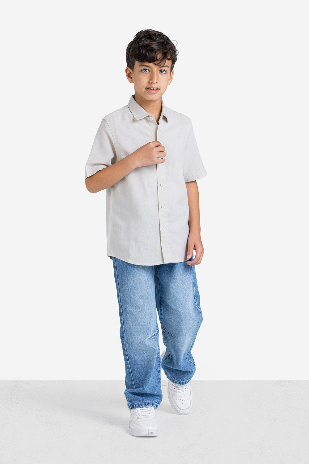 Half sleeve shirt - Boys - Plain