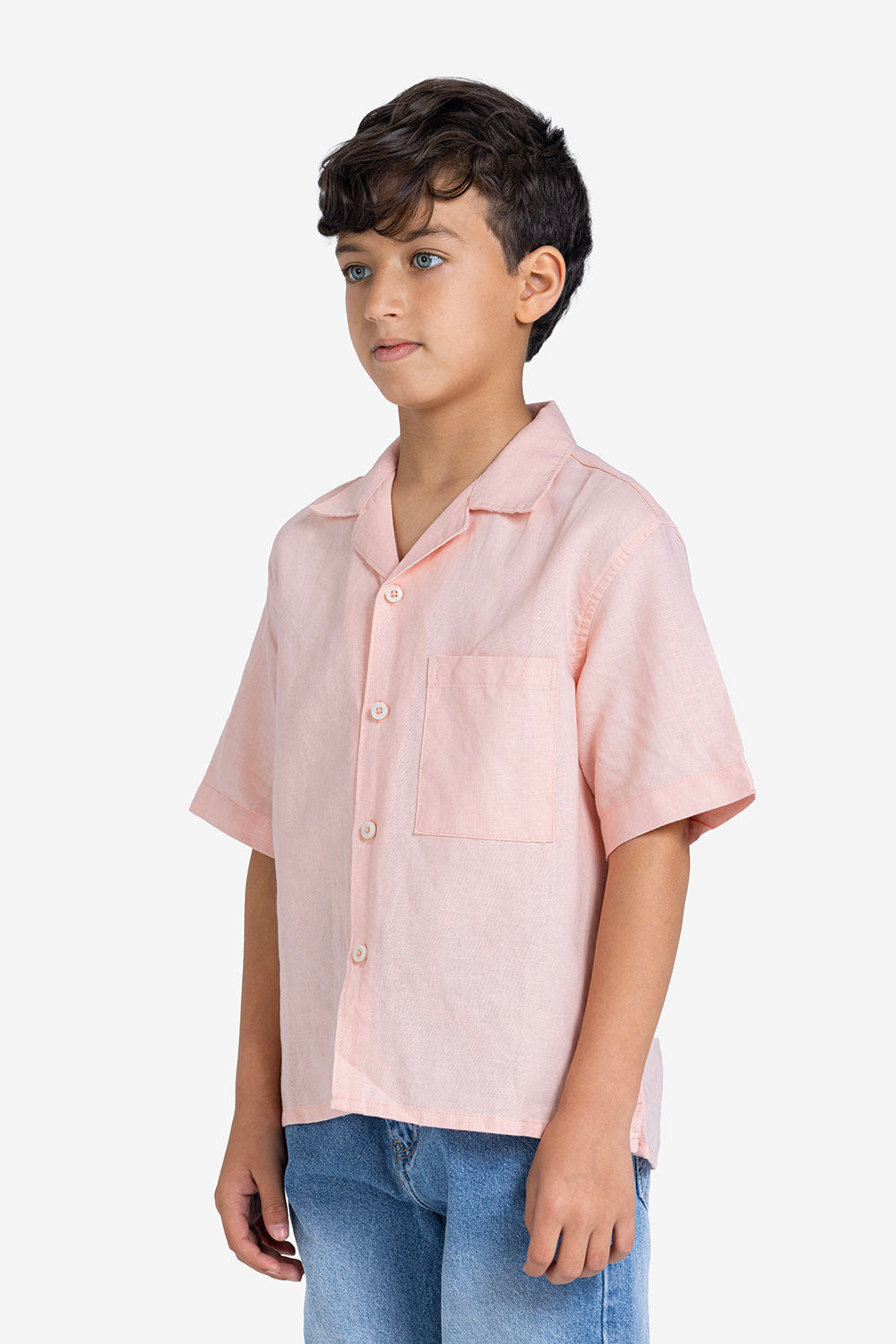 Half sleeve shirt - Boys - Plain