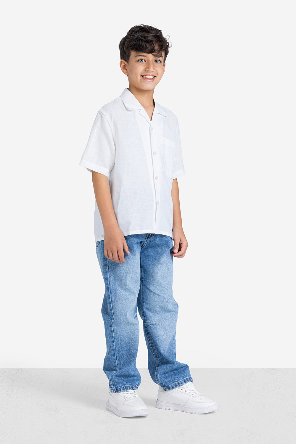 Half sleeve shirt - Boys - Plain