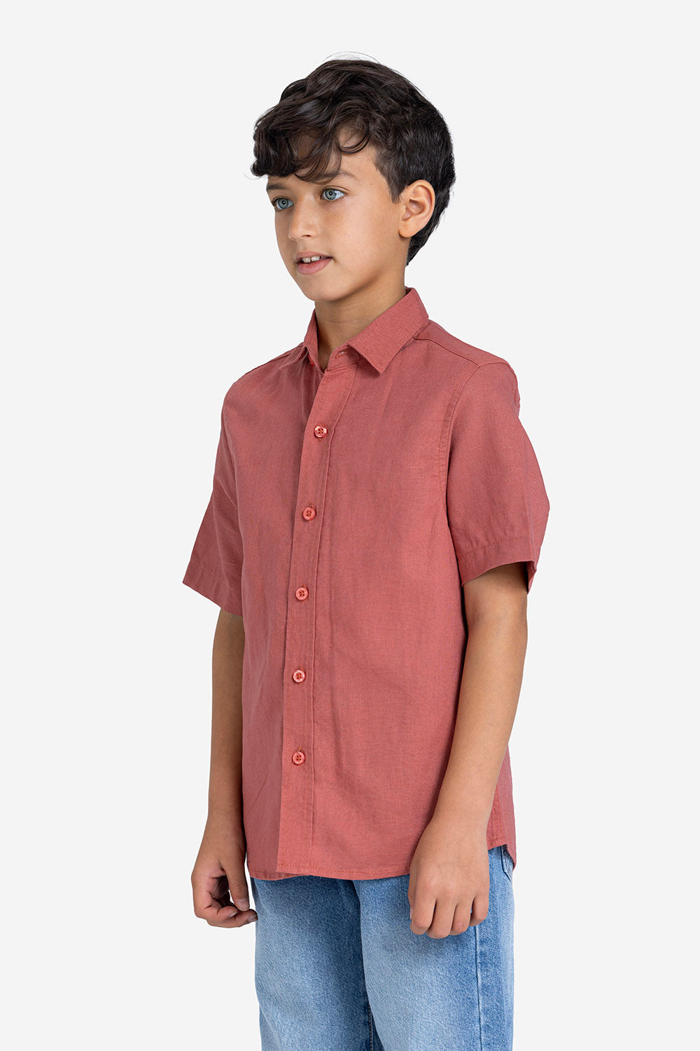 Half sleeve shirt - Boys - Plain