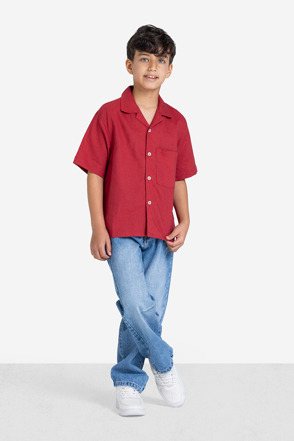 Half sleeve shirt - Boys - Plain