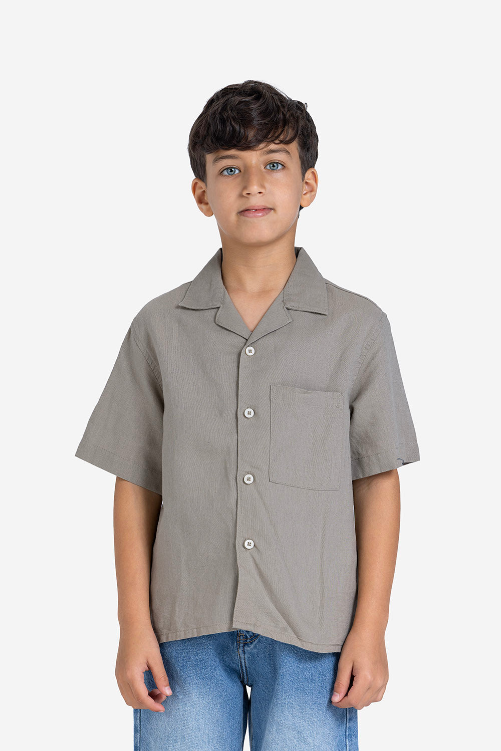 Half sleeve shirt - Boys - Plain