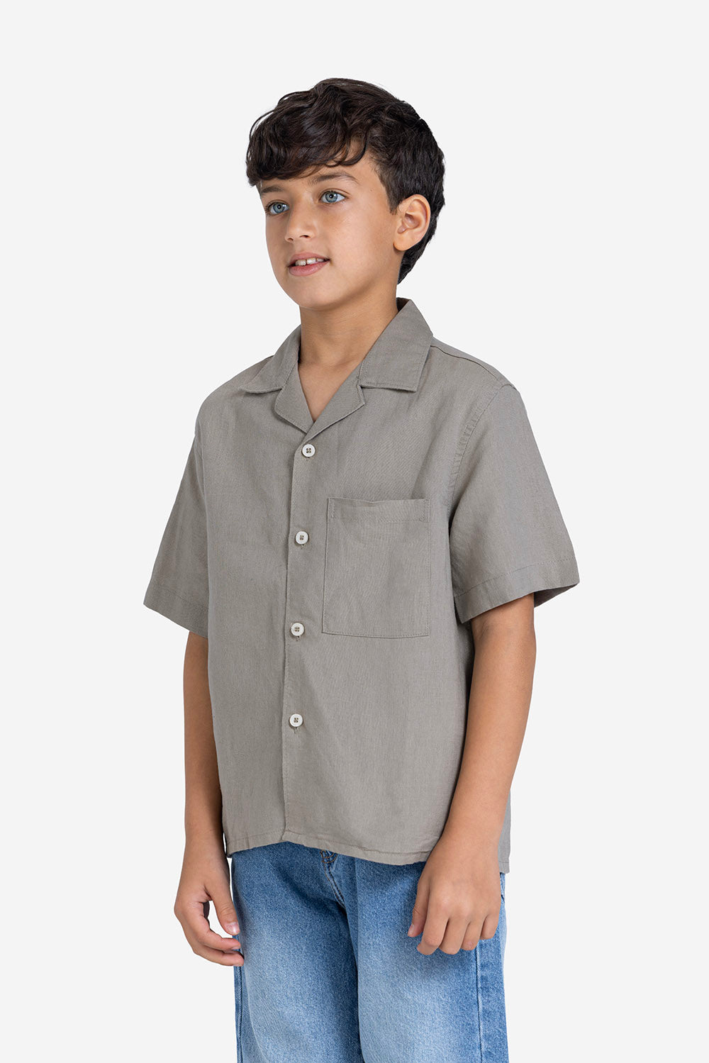 Half sleeve shirt - Boys - Plain