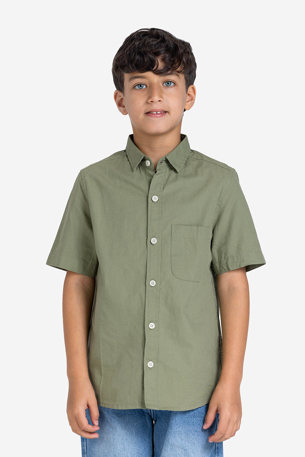 Half sleeve shirt - Boys - Plain