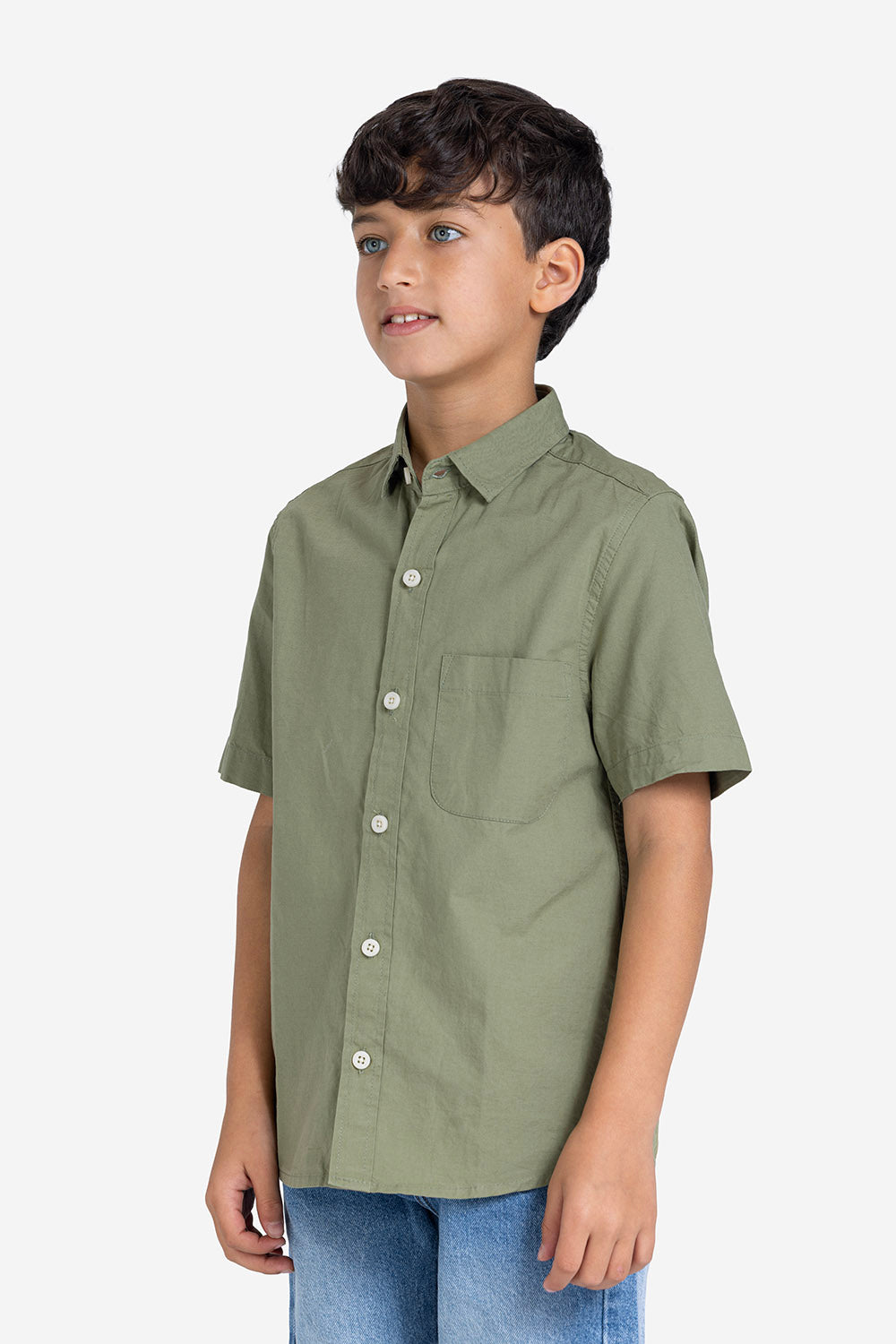 Half sleeve shirt - Boys - Plain