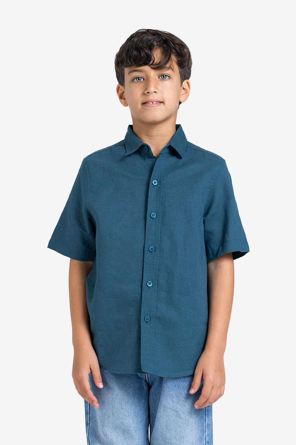 Half sleeve shirt - Boys - Plain