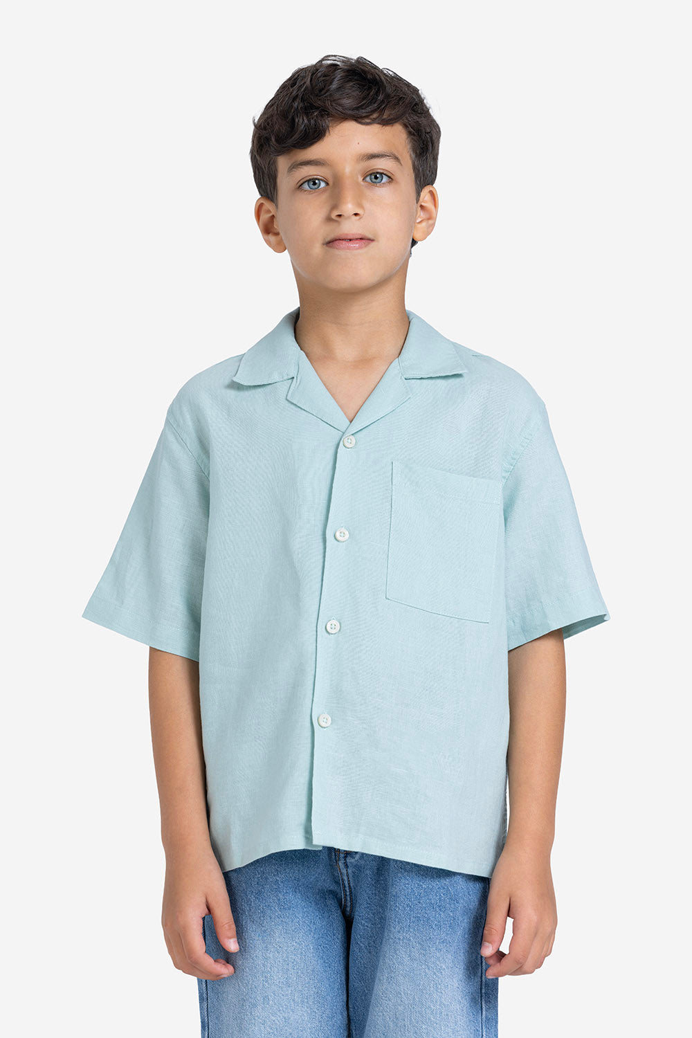 Half sleeve shirt - Boys - Plain