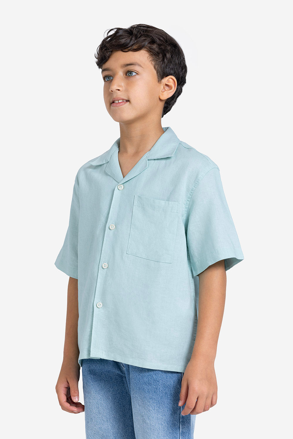 Half sleeve shirt - Boys - Plain