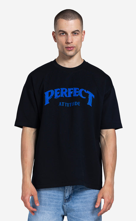 Men's Printed Crew-Neck Short-Sleeve T-Shirt - Black