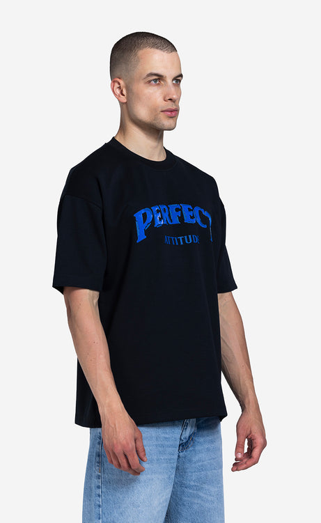 Men's Printed Crew-Neck Short-Sleeve T-Shirt - Black – view 4