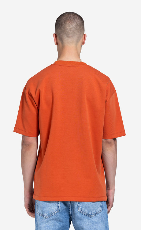 Men's Printed T-Shirt - Dark Orange, Cocoa & Mystic – view 3