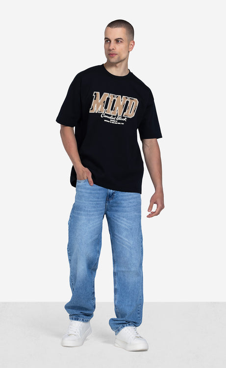 Men's Printed T-Shirt - Fossil, Cocoa & Black – view 12