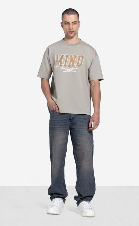 Men's Printed T-Shirt - Fossil, Cocoa & Black – view 8